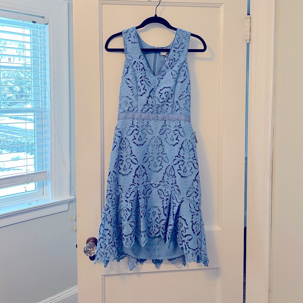Blue lace dress, size 4